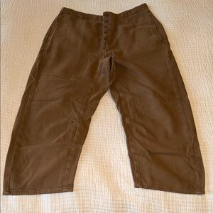 We The Free Brown Mid-Rise Barrel Ankle Pants